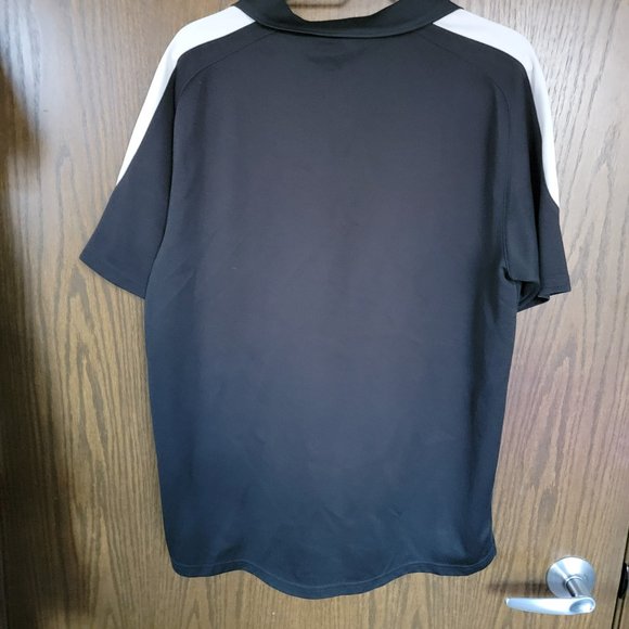 Eastbay Performance Black and White Golf Shirt Size Large - Picture 3 of 10